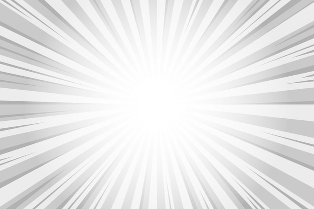 Sun rays background White and grey radial abstract comic pattern