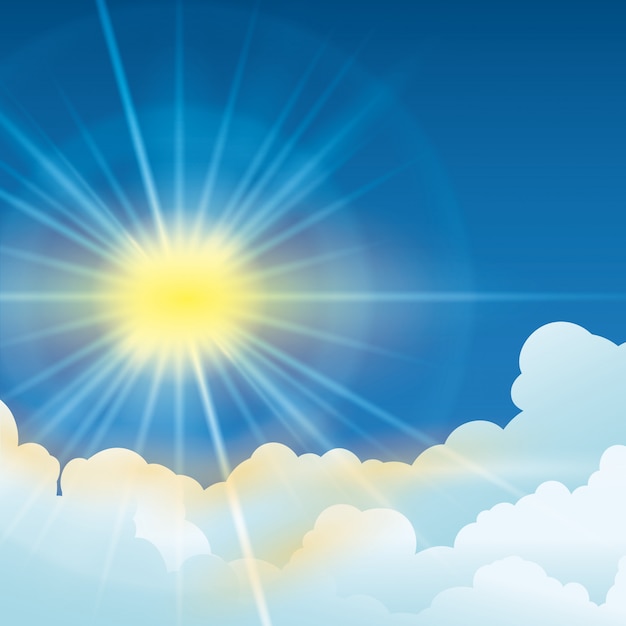 Vector sun rays design.