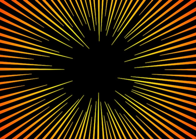 Vector sun rays or explosion boom. hyper speed warp sun rays or explosion boom for comic books radial background