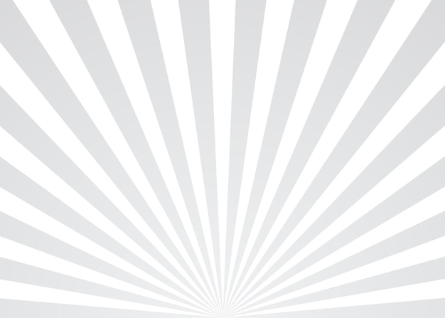 Sun rays grey and white vector background