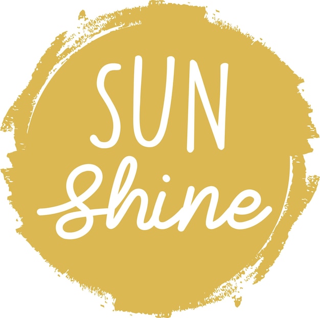 Sun Shine typo print design