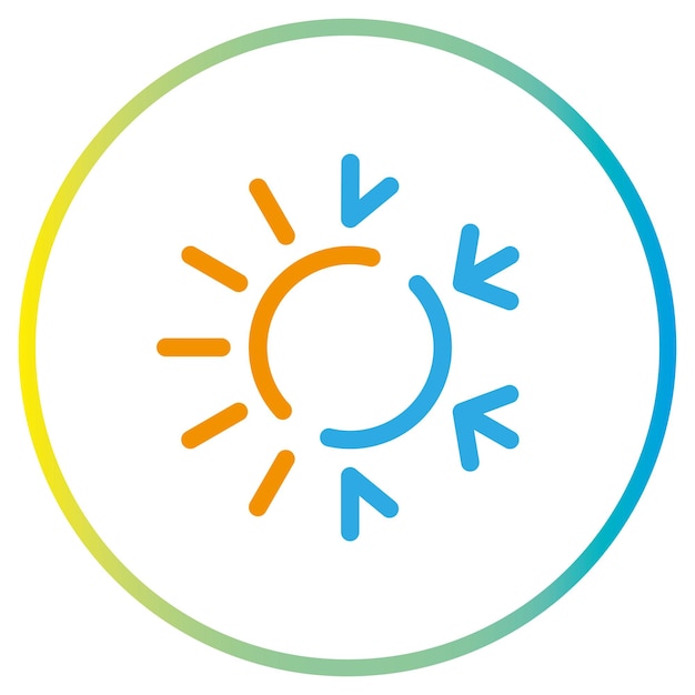 sun and snowflake icon climate control