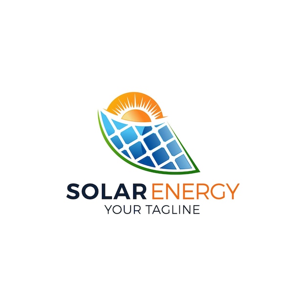 Modello di design del logo dell'energia solare sun disegni del logo dell'energia ecologica