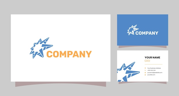 Sun star logo with business card