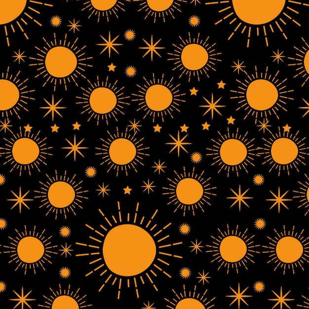 Sun and stars Everyday Door Mat pattern Closing Gift sunset and sunrise Doormat Seamless pattern