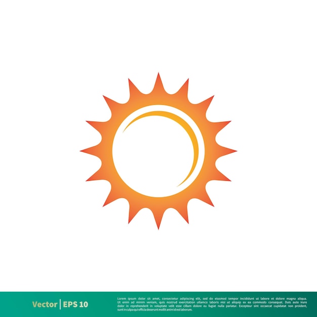 Солнце лето значок векторный логотип шаблон иллюстрации дизайн вектор EPS 10