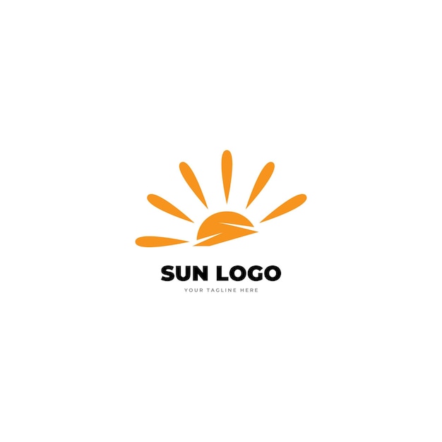 Vector sun summer logo icon vector template