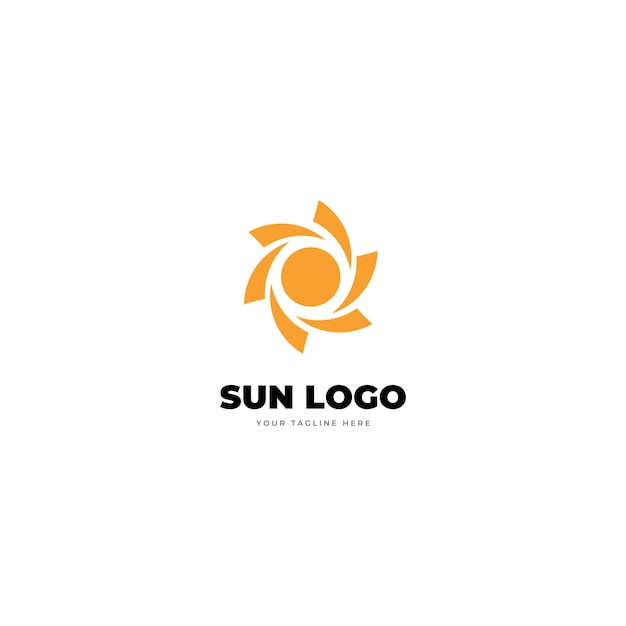 Vector sun summer logo icon vector template