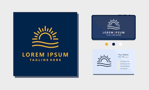 Sun sunburst minimalistische lijn kunst logo ontwerp vector icon