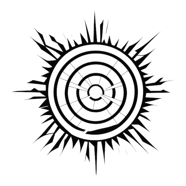 Sun symbols in ethnic style solar symbol