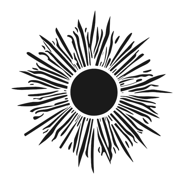 Vector sun symbols in ethnic style solar symbol