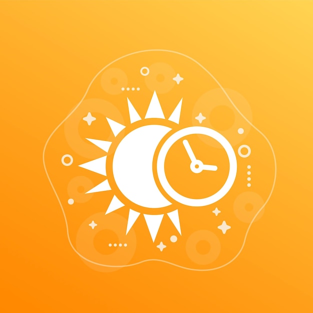 sun and time icon vector art