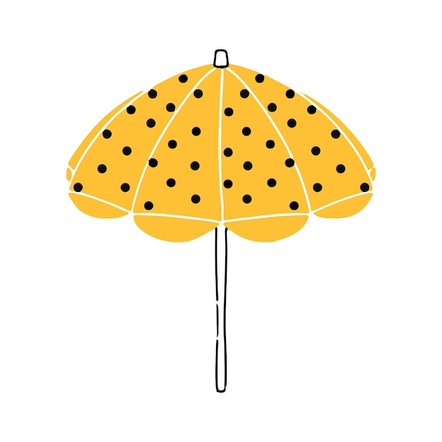 태양 우산 여름 휴가 액세서리 벡터 일러스트 레이 션 흰색 배경에 고립