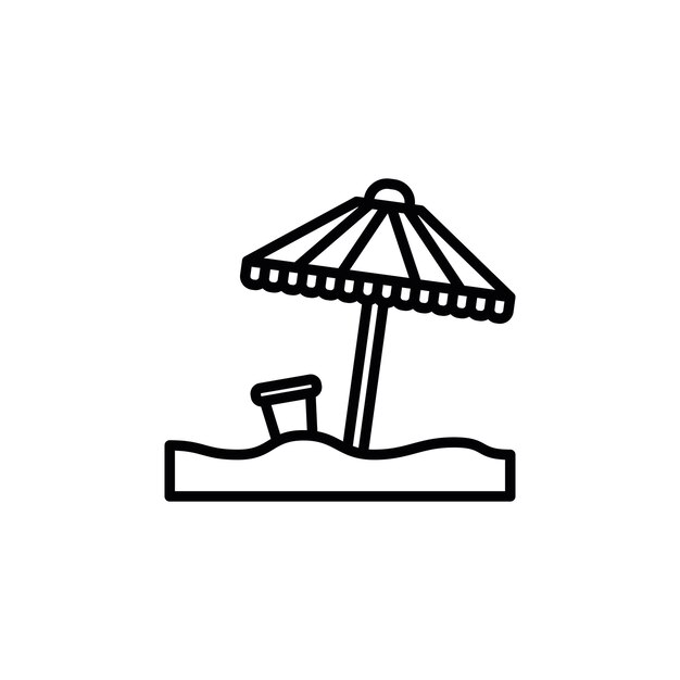 태양 우산 벡터 유형 아이콘