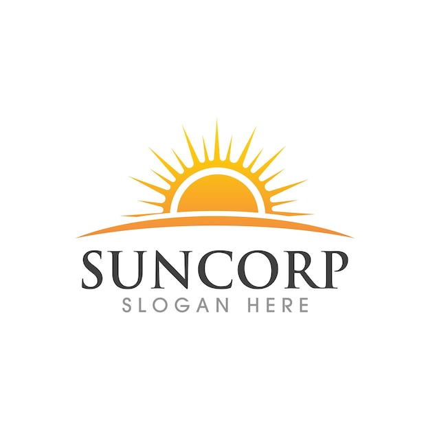 Sun vector illustration icon logo template design