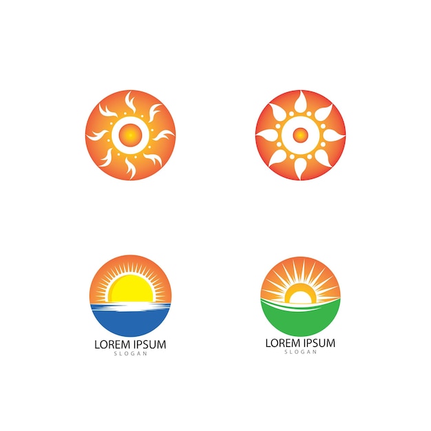 태양 벡터 일러스트 아이콘 로고 템플릿 디자인