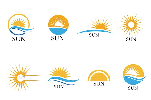 태양 벡터 일러스트 아이콘 로고 템플릿 디자인