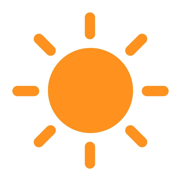 Sun. warm weather symbol.