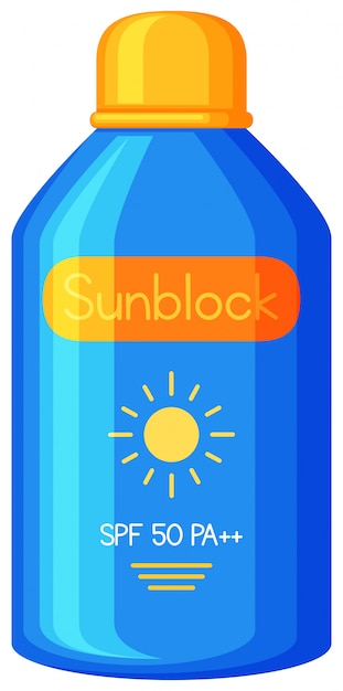 A Sunblock on White Background