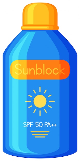 A sunblock on white background