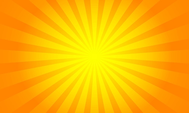 Vector sunburst achtergrond oranje met gele zonnestralen promotie banner