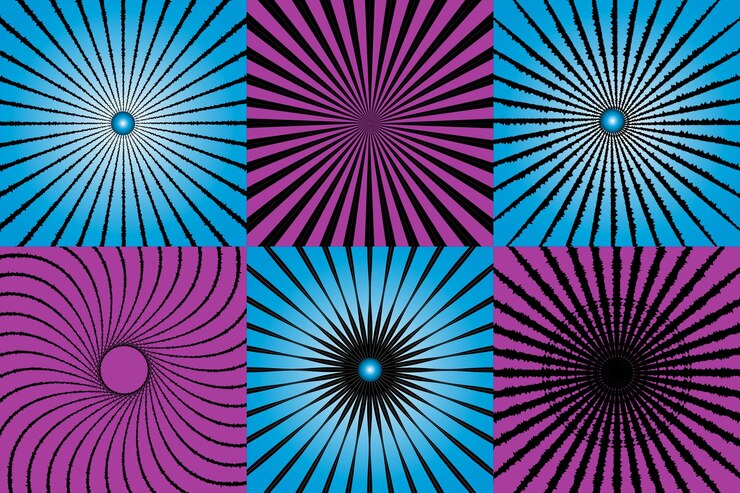 Sunburst background set