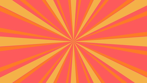 Sfondo sunburst con arancione e giallo per banner sito web festivo colorato e design grafico