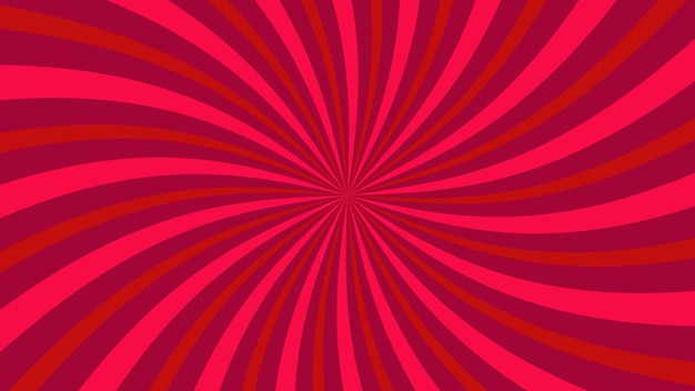 Sunburst background with red color for colorful website banner and pop art graphic design