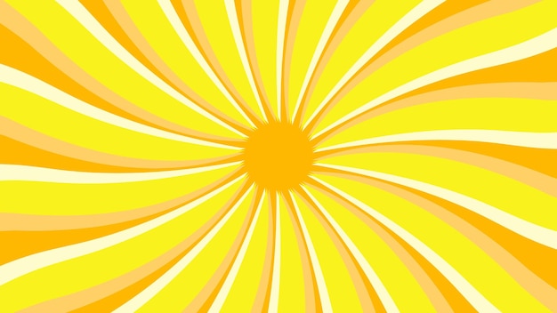 Vector sunburst background with yellow and orange for colorful website banner and pop art graphic design