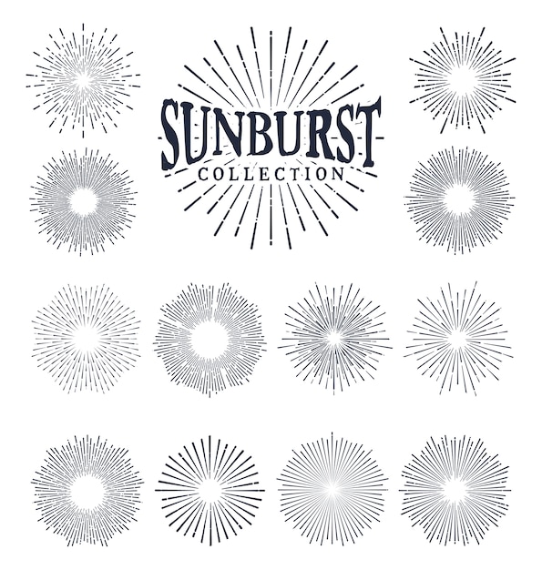 Sunburst element vector illustration