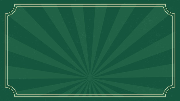 Вектор Солнечные лучи ретро фон с векторной иллюстрацией зеленого цвета