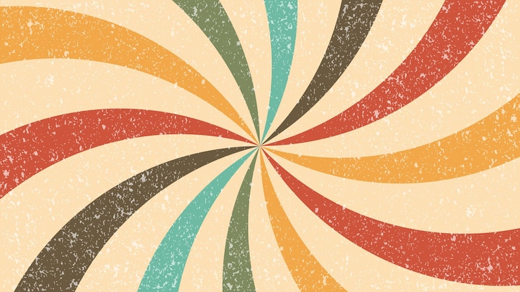 Vector sunburst retro colors background, vintage achtergrond voor het schilderen van interieurbehang met grun