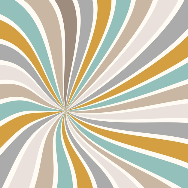 Sunburst vector achtergrond abstracte zomer retro patroon gebogen strepen spiraal twirl