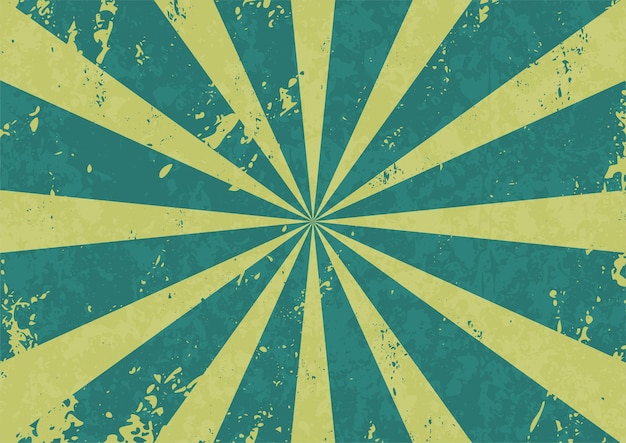 Vector sunburst with grunge texture background