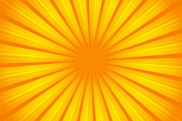 Sunburst yellow pattern rays summer background. Vector illustration