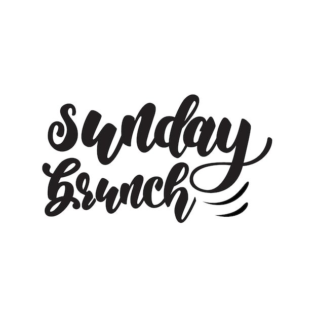 Sunday brunch lettering design