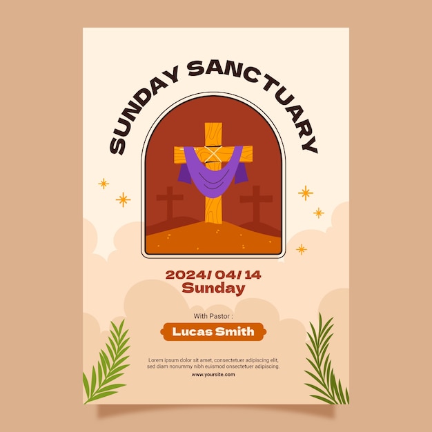 Sunday service template design