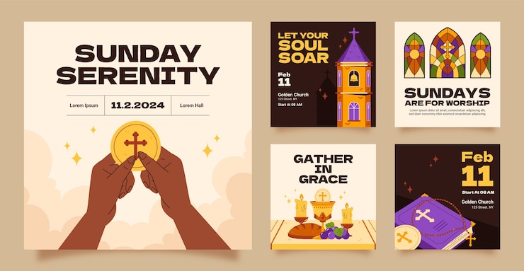 Sunday service template design