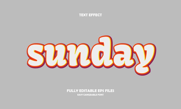 Sunday text effect