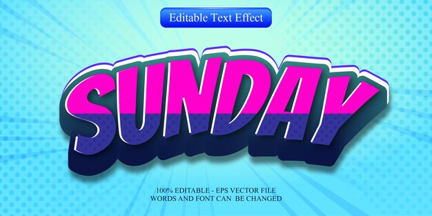 Sunday text effect