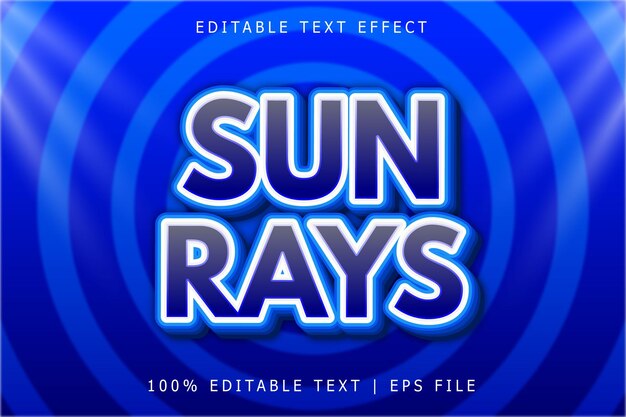 Sundays Editable Text Effect 3 Dimension Emboss Modern Style