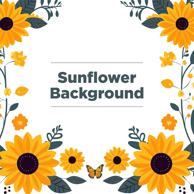 Sunflower Background Border 4k perfect