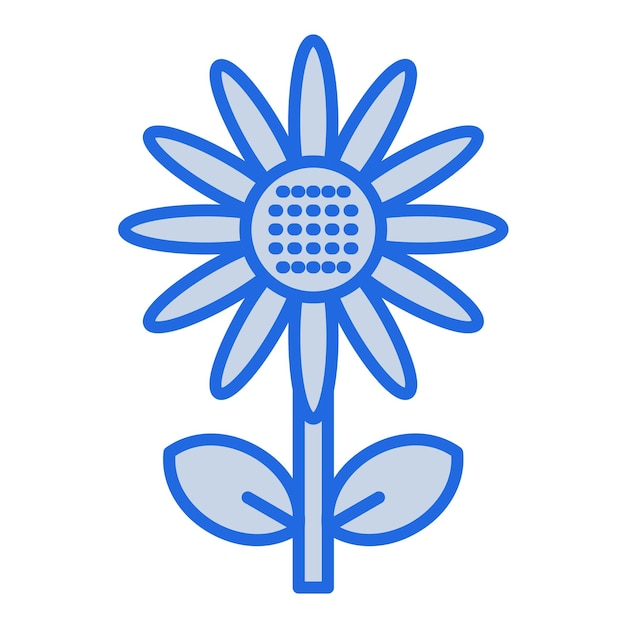 Sunflower Blue Tone Illustration