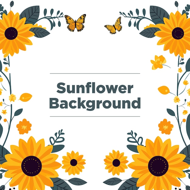 sunflower border design pattern 4K