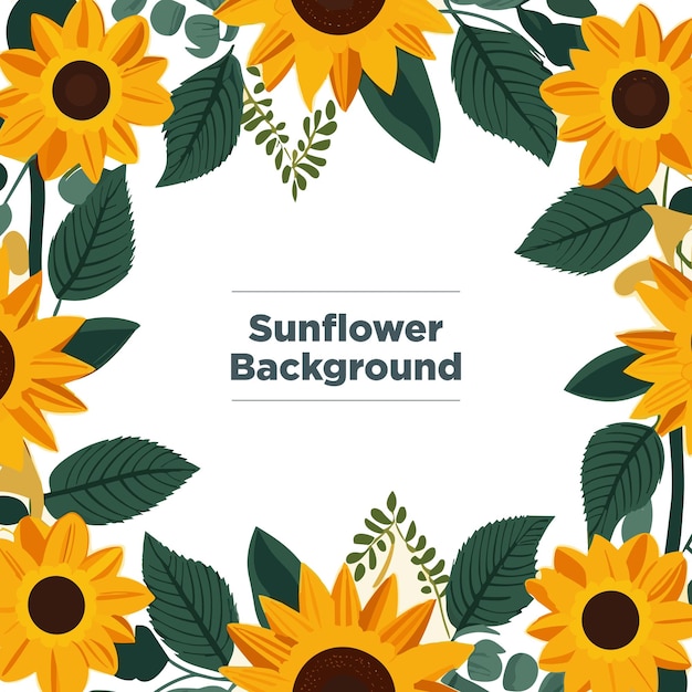 sunflower border design pattern 4K