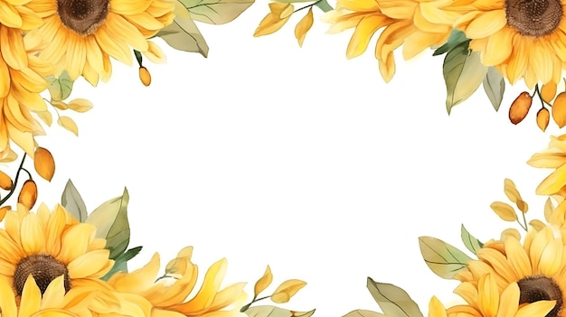 Sunflower border design