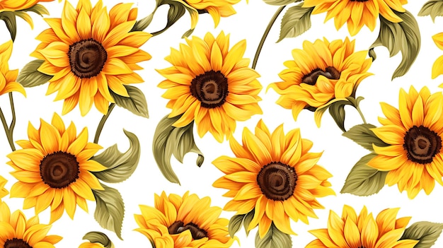 sunflower border design