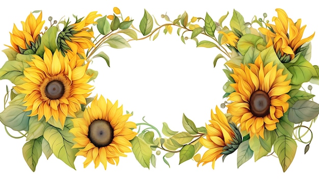 sunflower border design