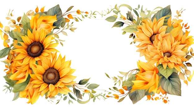 sunflower border design