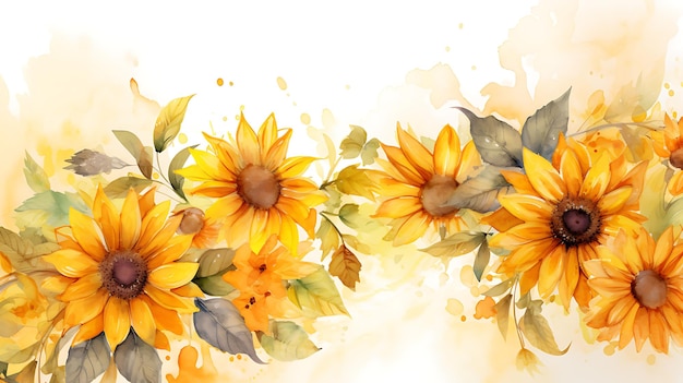 Sunflower border design